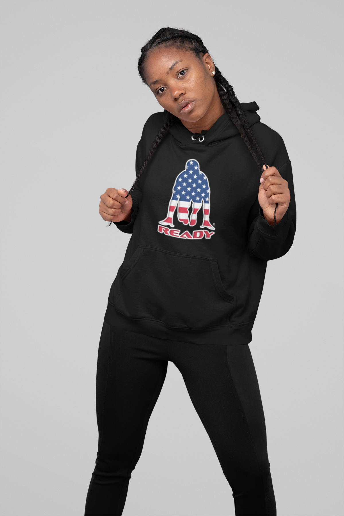 Flag Ready Man Midweight Fleece Hoodie